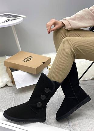 Угги ugg bailey button triplet ii high black 5