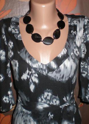 Сукня з рюшами у квіточку рукав -волан per una) 36 -38р 3