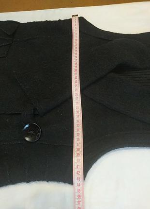 Черная жилетка шерсть и вязка спина5 фото