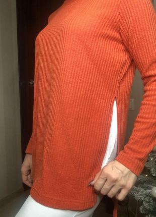 Кофта в рубчик, светр з розрізами