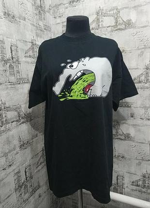 Чорна футболка чоловіча з крокодилом