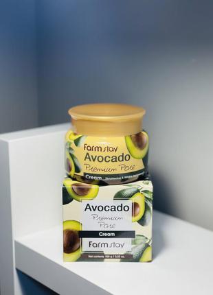 Лифтинг-крем с маслом косточек авокадо farm stay avocado premium pore cream2 фото