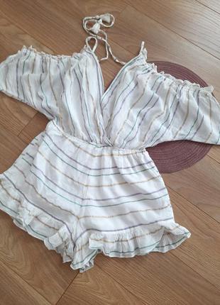 🌹летний брендовый комбинезон river island m 💯хлопок