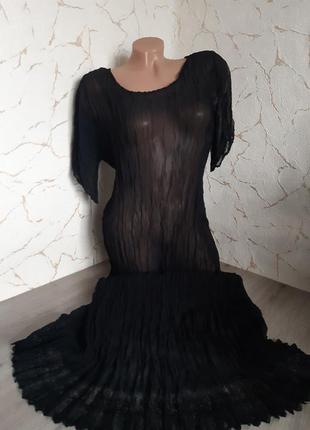 Пляжне плаття,сукня максі,довге чорне 44 р