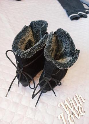 Теплые зимние замшевые женские сапоги ботинки 36 размер4 фото