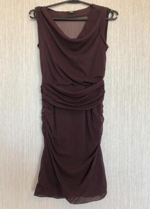 Стильне ніжне вечірній ошатне плаття зі складками на стегнах жатка mexx