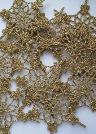 Hand made. вязаные снежинки, новогодний декор