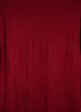 Тёмно - красный  свитерок - гольф бренда v.etet с косами5 фото