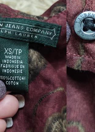 Брендовая натуральная легкая рубашка блузка ralph lauren  xs-s-m3 фото