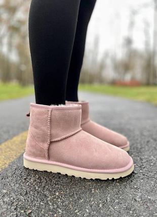 Уггі ugg classic mini pink suede