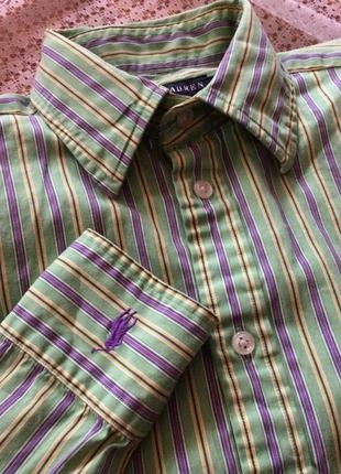 Стильная рубашка в полоску с длинным рукавом ralph lauren2 фото