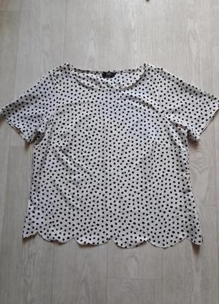 Блуза футболка блузка легкая в размытый горох f&f 16 /441 фото