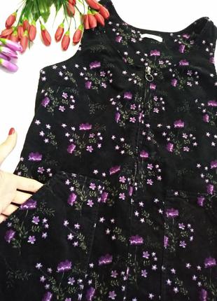 Теплый вельветовый сарафан платье с кольцом1 фото