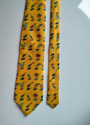 Жовтий галстук з музичними інструментами yorn