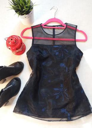 Шикарная блуза органза с вышивкой