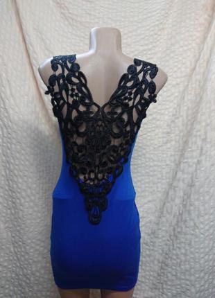 Платье синее трикотажное англия