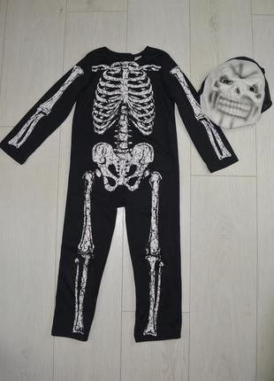 3-4 года 98 - 104 см фирменный маскарадный карнавальный костюм скелет кощей3 фото