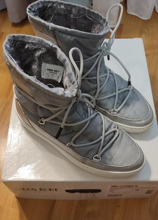 Сапоги moonboot pulse nylon plus silver