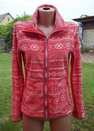 ( 13 - 15 лет ) подростковая детская флисовая кофта свитер худи для девочки б / у4 фото