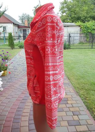 ( 13 - 15 лет ) подростковая детская флисовая кофта свитер худи для девочки б / у2 фото