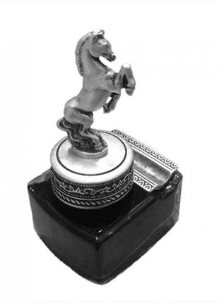 Чорнила чорні, конячка (clm19/lcavallo), чорнило з підставкою під перо «дикий мустанг»