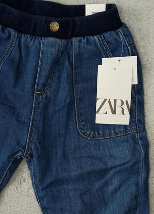 Утепленные джинсы для мальчика от zara / зара 18 - 24 мес 2 года 86 - 92см5 фото