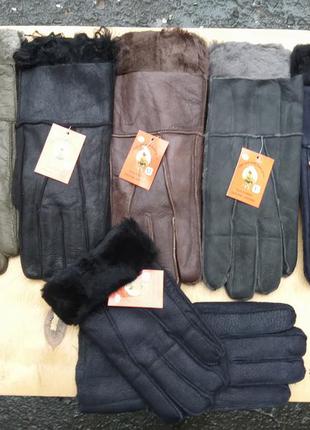🖤❤акция❤🖤 натуральные  кожаные перчатки на натуральной овчине дублёнка,  подарок мужчине. шикарное качество корея2 фото