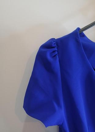 Нарядное платье синего цвета.  размер s7 фото