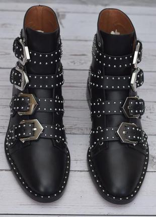 Черные женские кожаные ботинки givenchy, 35.5 размер. оригинал7 фото