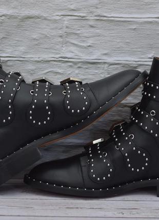 Черные женские кожаные ботинки givenchy, 35.5 размер. оригинал5 фото