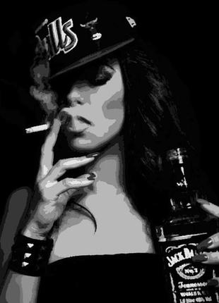 Картина по номерам 40*50 "вечеринка с jack daniels"