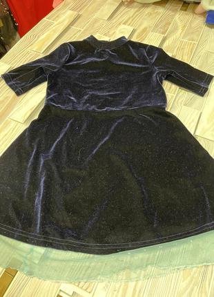 Бархатное фирменное платье3 фото