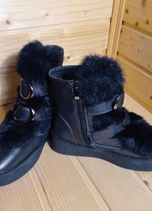 Зимові жіночі черевики бронз5 фото