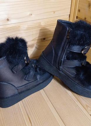 Зимові жіночі черевики бронз4 фото