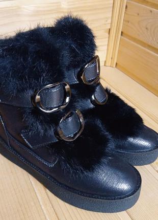 Зимние женские ботинки бронз2 фото