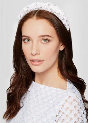 Обруч ободок жемчуг с камнями для волос ширина 2-3см ручная работа