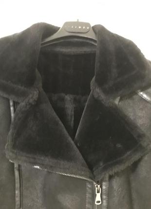 Стильная зимняя курточка, дубленочка-пилот3 фото