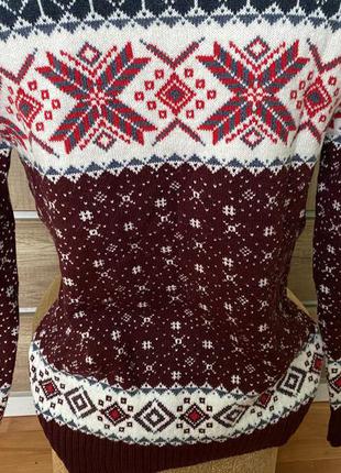 Стильний чоловічий светр з новорічним узором ❄️❄️❄️5 фото