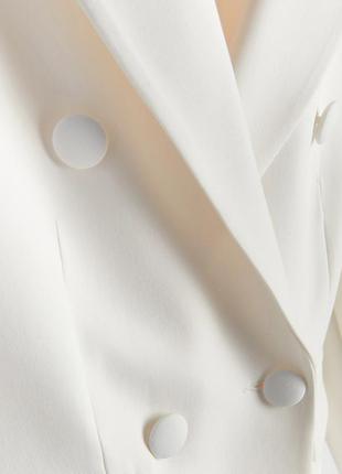 Двубортный белый пиджак zara3 фото