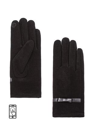 Женские сенсорные перчатки черного цвета р. 6,5-7-7,5-8-8,5