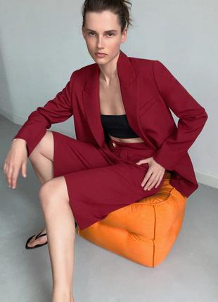 Шорти бермуди бордові бургунді нові zara