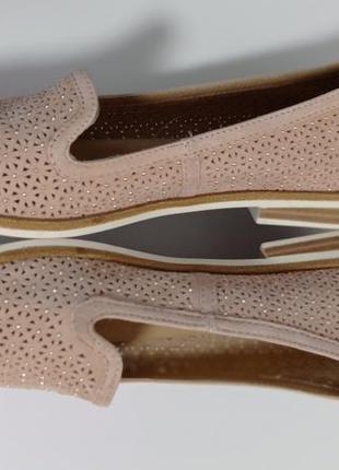 Кожаные фирменные базовые красивые туфли от 5 avenu- 40 р2 фото
