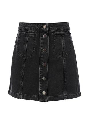 Стильная джинсовая юбка с пуговицами topshop