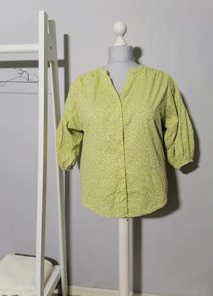 Котоновая рубашка в мелкий цветок