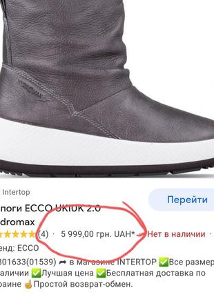 Зимние сапоги ecco интертоп3 фото