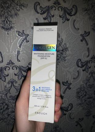 Тональний крем enough collagen 3 в 1 spf15 21 відтінок1 фото