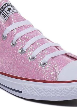 Кеди оригінал converse sparkle pink блискітки кросівки10 фото