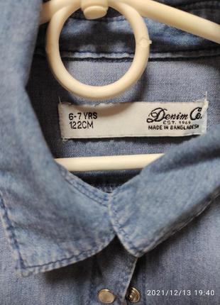Джинсова сорочка для дівчинки 4