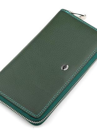 Гаманець жіночий st leather 18377 (sb71) оригінальний зелений