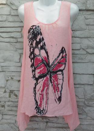 Розпродаж!!! гарне плаття - туніка рожевого кольору з метеликом stella morgan